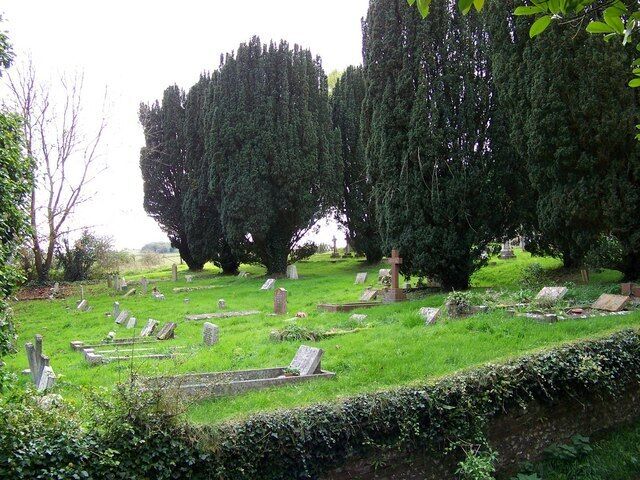 Churchyard, St Andrews Church The churchyard is across a very small road and is opposite the church.