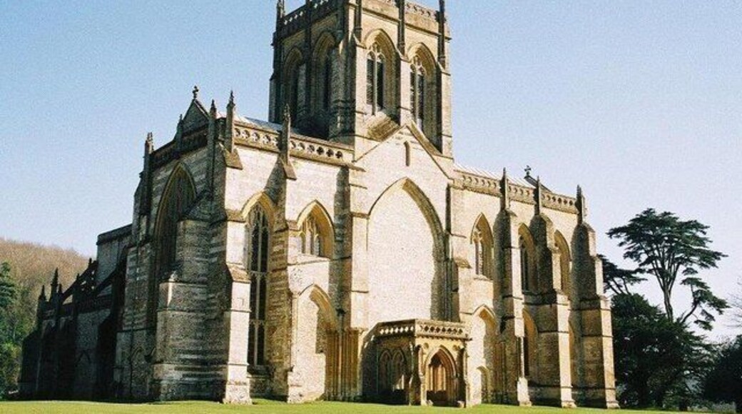 Milton Abbey: west front The abbey as seen today was built in the fourteenth and fifteenth centuries its official name is the abbey church of St. Mary, St. Samson and St. Branwalader.