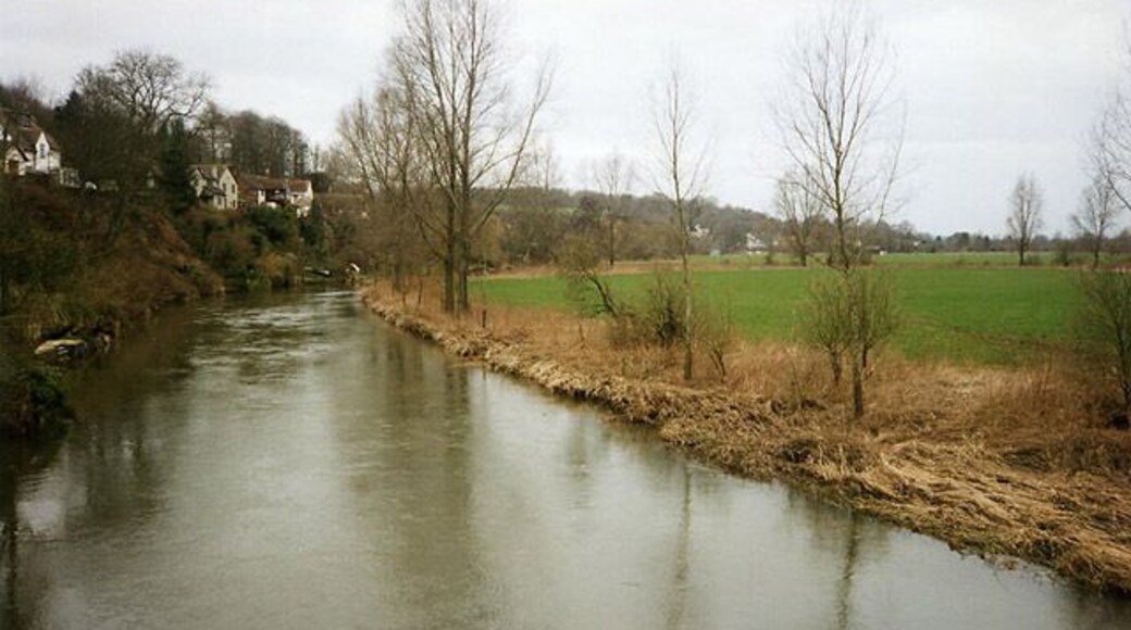 Spetisbury: river Stour. Looking upstream from Crawford Bridge