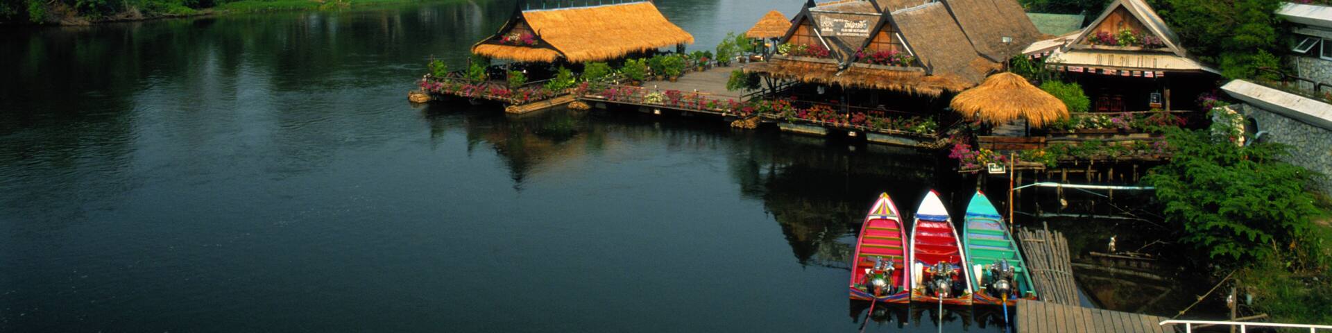 Floating Restaurant on River Kwai