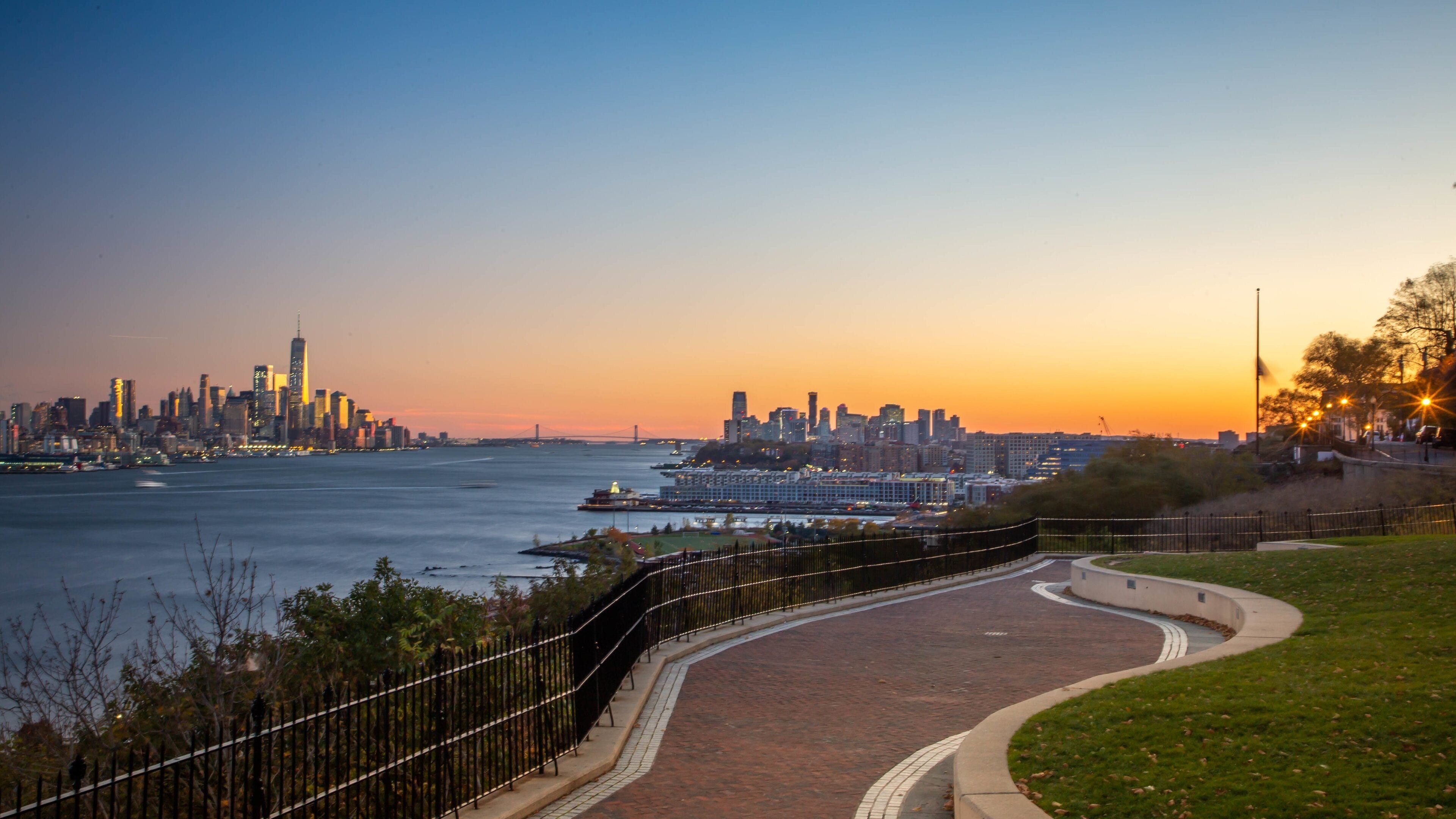 Weehawken featuring a bay or harbor, a city and landscape views