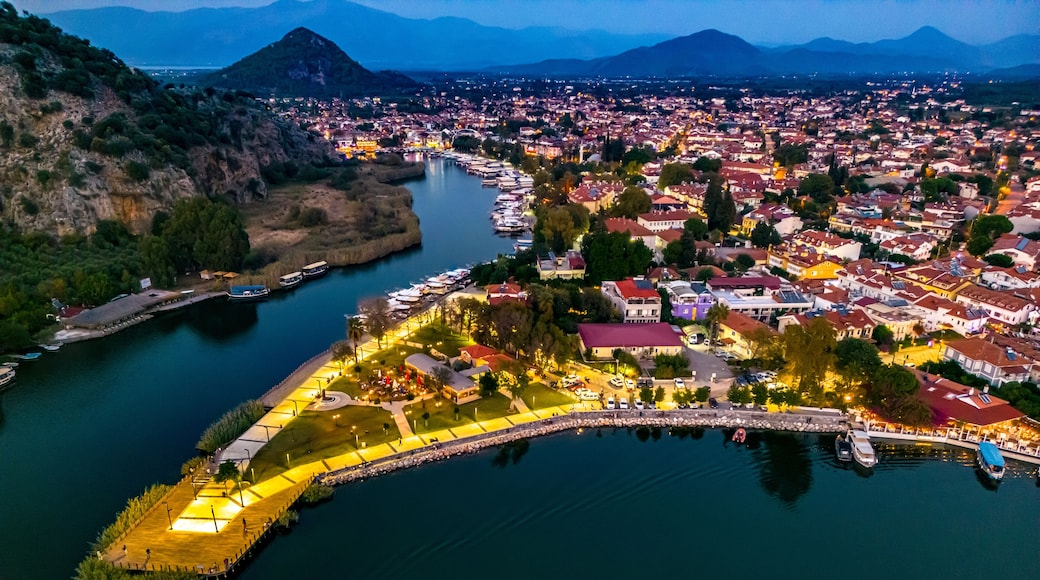 Aerial view of Dalyan in Mugla Province, Turkey