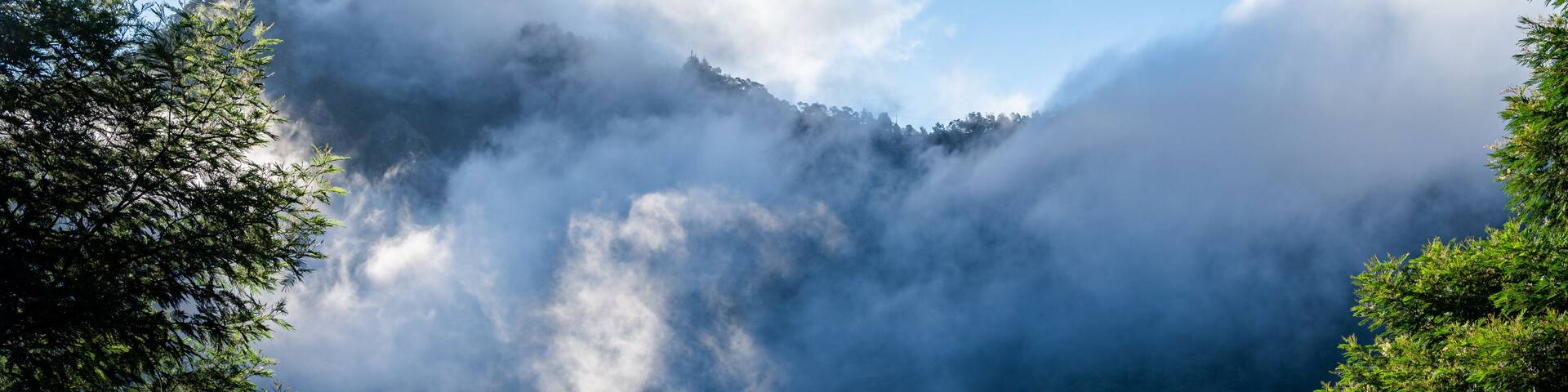 Vantage viewpoint over the Paul crater and its field of cultures, Santo Antao island, Cape Verde