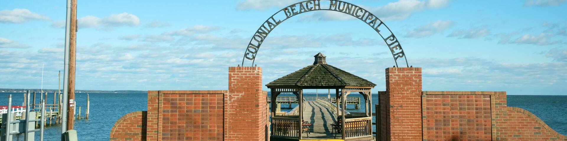 The Colonial Beach Municipal Pier in Colonial Beach, Virginia