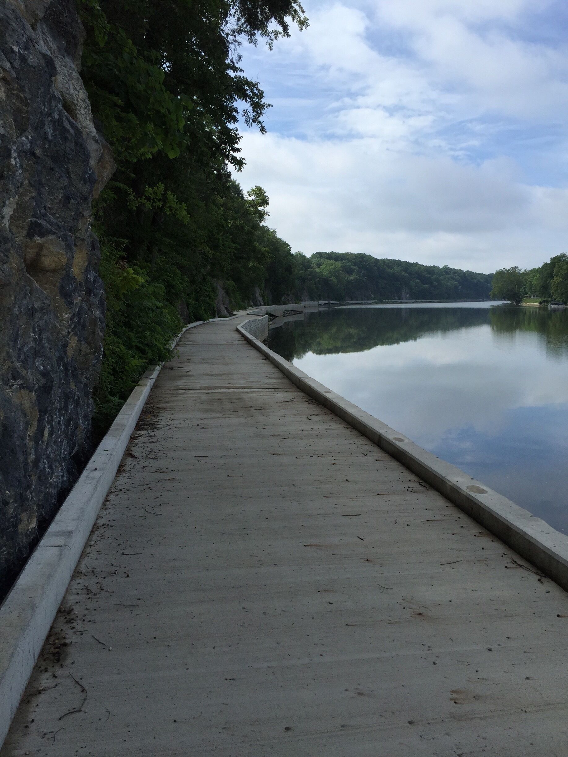 Beautiful scenic bike/walkway on the C&O tow path 