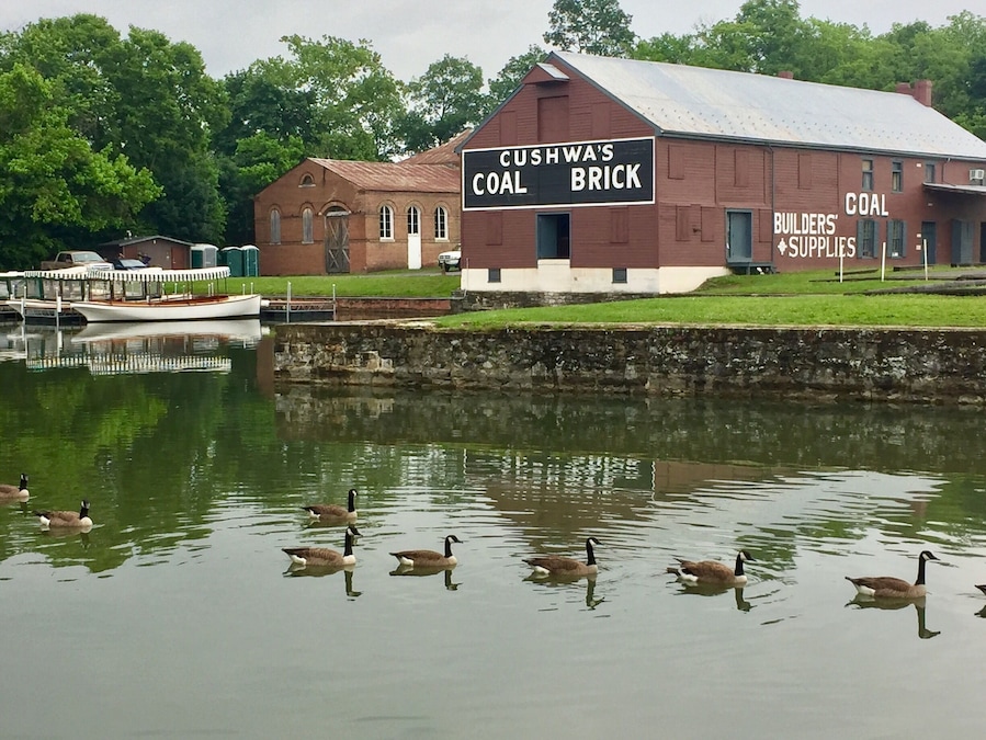 C & O Canal in Williamsport, MD. 185 miles in total dug by hand in the 17th century connecting Washington DC to Cumberland, MD. It was used for the transportation of material and products. It was replaced, almost before it was completed, by the railroads.