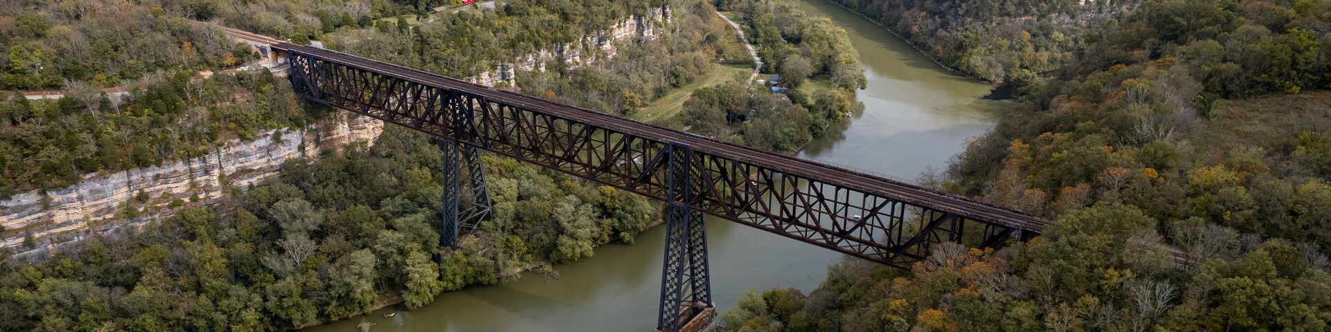 train bridge over the river
