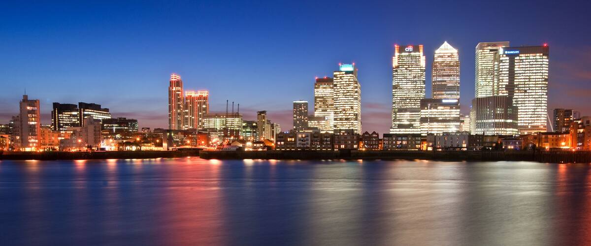 London City general skyline at night