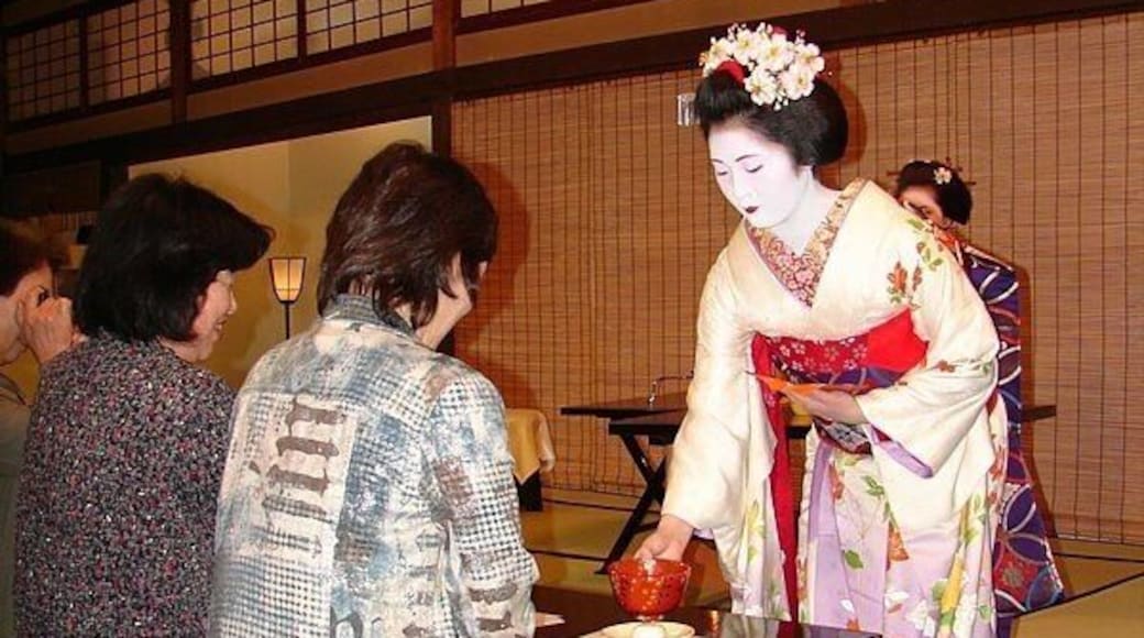 In reality, the tea ceremony at Gion Corner is good for a first time experience. I don't recall the tea as exceptional nor the pastry. Perhaps because I was too engrossed in taking photos of the two pretty geishas!!!
Places to go for Japanese tea ceremony:
http://www.insidekyoto.com/kyoto-tea-ceremony
http://en.japantravel.com/view/tea-ceremony-in-kyoto