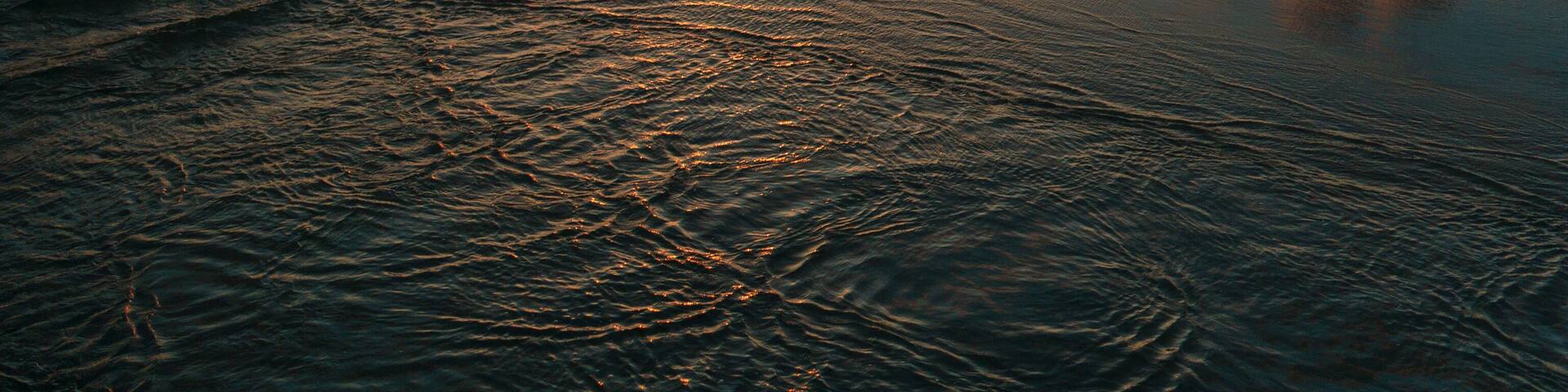 Sunset over the Atlantic Ocean in Far Rockaway, Queens, New York