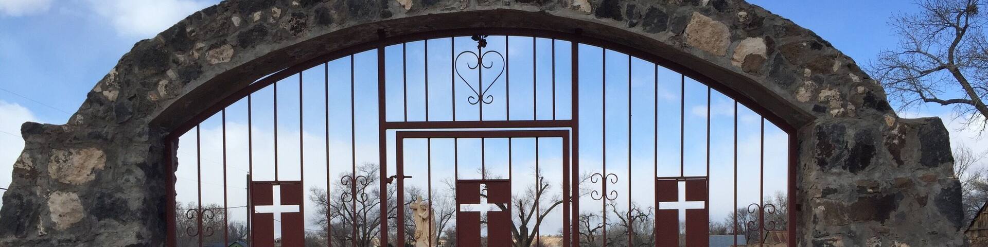 San Ysidro, the patron saint of farming, is the namesake of this cemetery and church as well as the next-door Casa San Ysidro - a living history museum that depicts life in 19th century New Mexico.