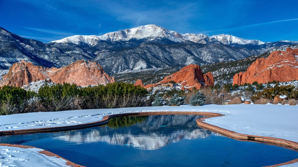 Pikes Peak at Garden of the Gods