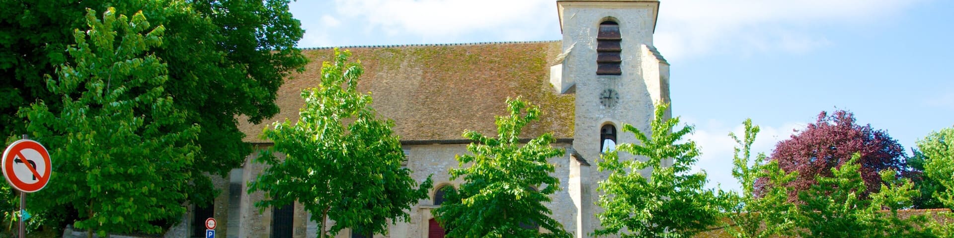 Roissy-en-France showing a small town or village