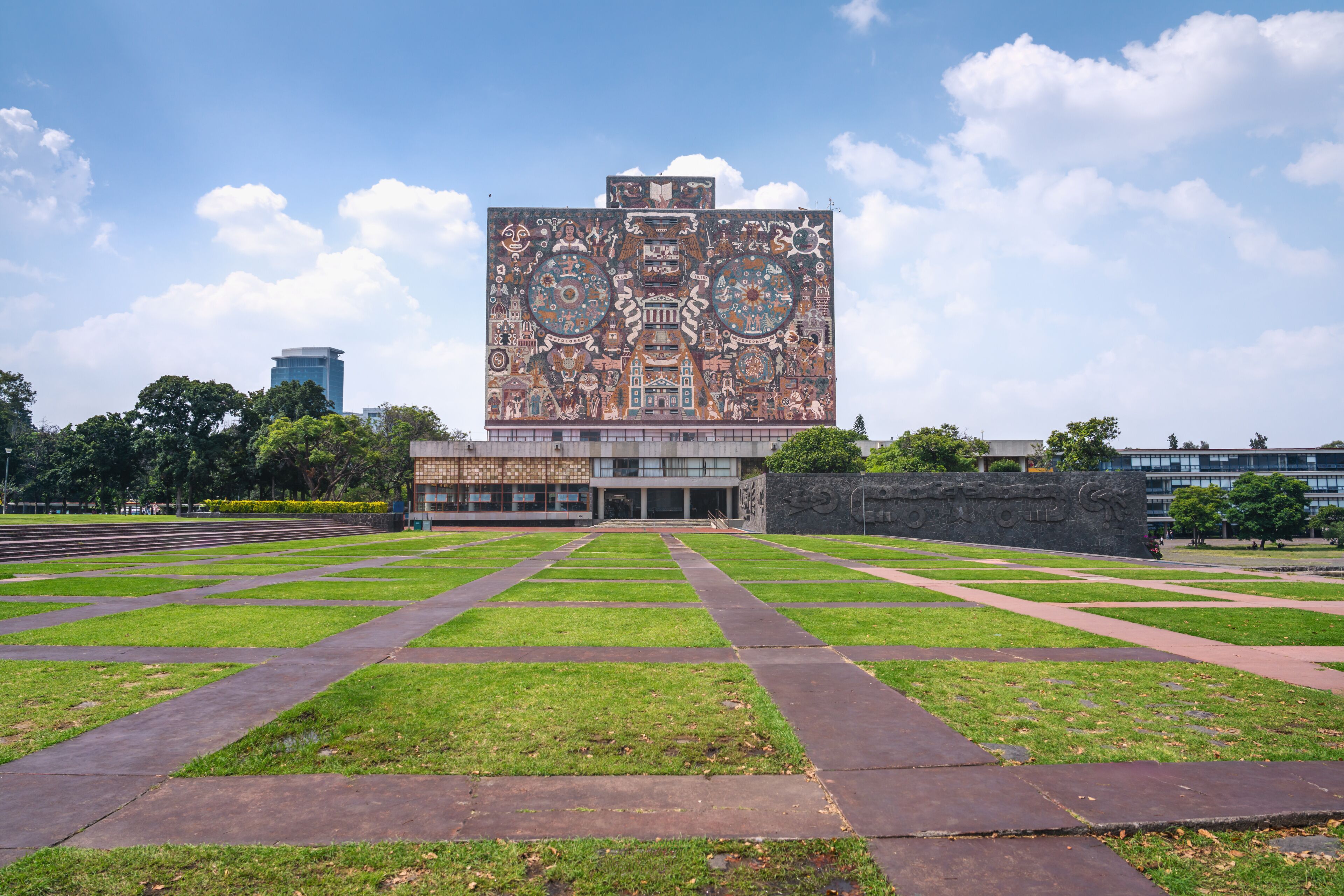 Central Library at National Autonomous University of Mexico main campus - UNAM - Mexico City, Mexico
