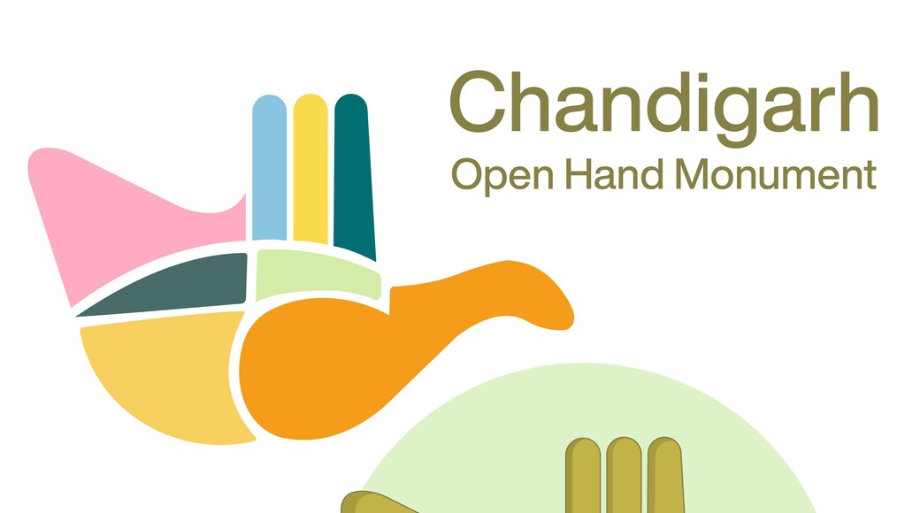 Chandigarh Open Hand Monument Symbol Logo