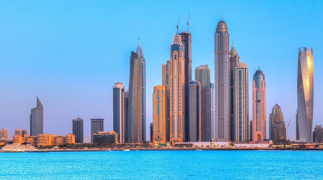 Dubai Marina at blue hour, Dubai, UAEuae,