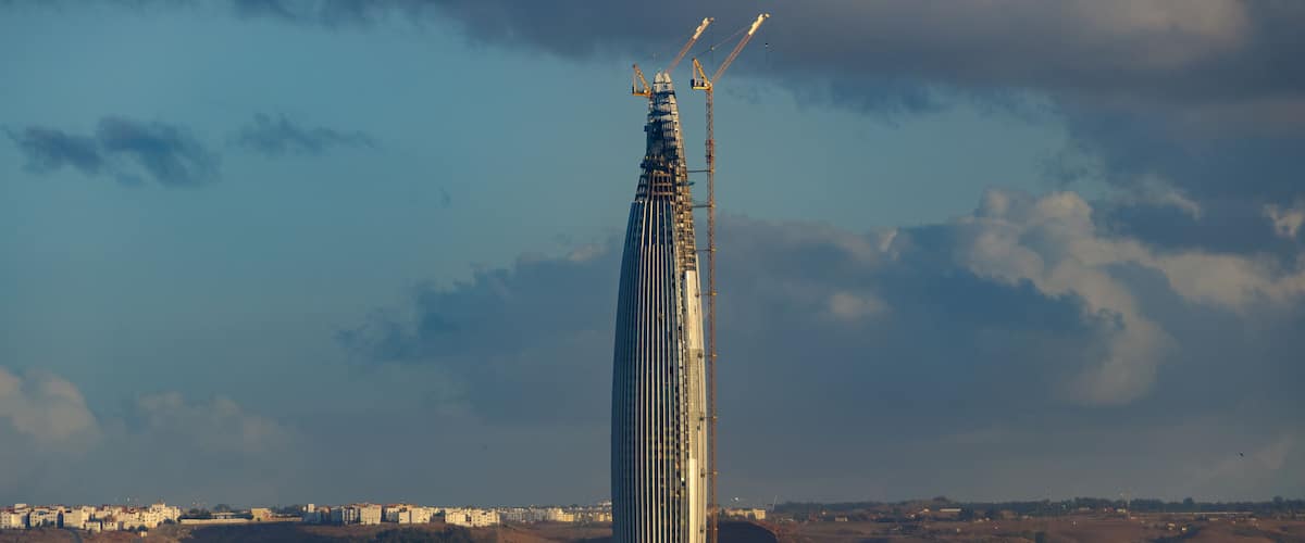 Morocco. Rabat. Mohammed VI Tower.