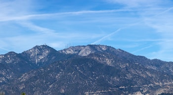 A mountain range with clear skies.