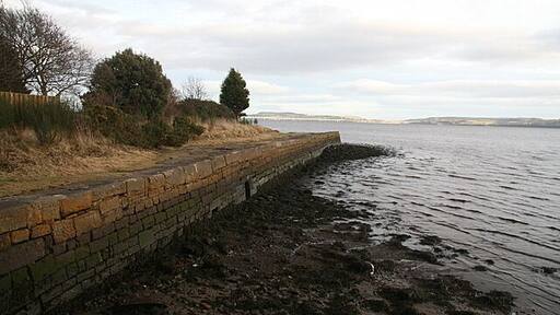 Disused pier, Invergowrie The pier was used to ship stone from the nearby Kingoodie quarry.