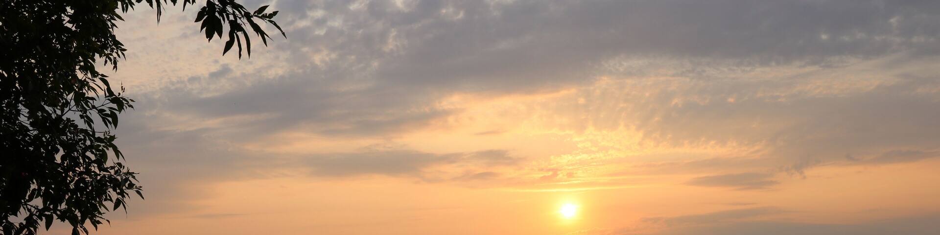 The sun sets on the Bush River where headwaters start wide and are full of wildlife.