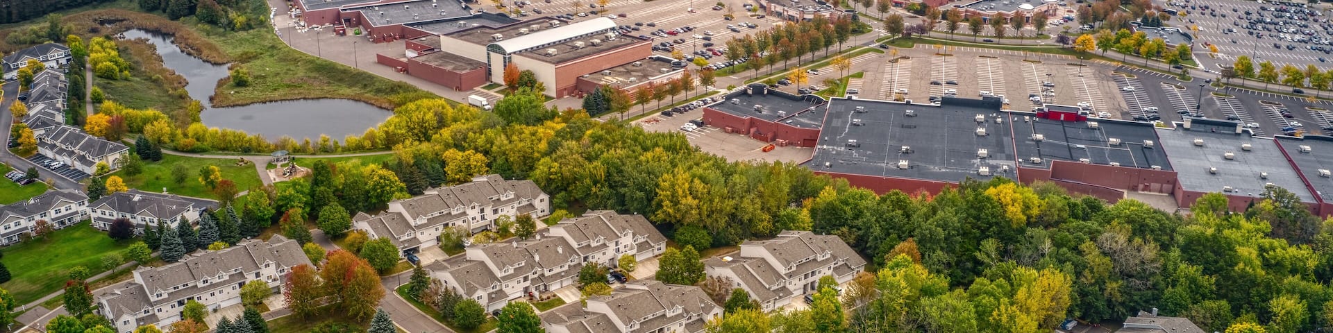 Aerial View of the Twin Cities Suburb of Woodbury, Minnesota
