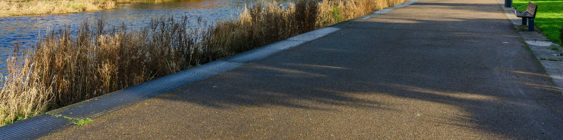 Lucan Bridge, built in 1814 spanning the River Liffey in Lucan in Dublin, Ireland.