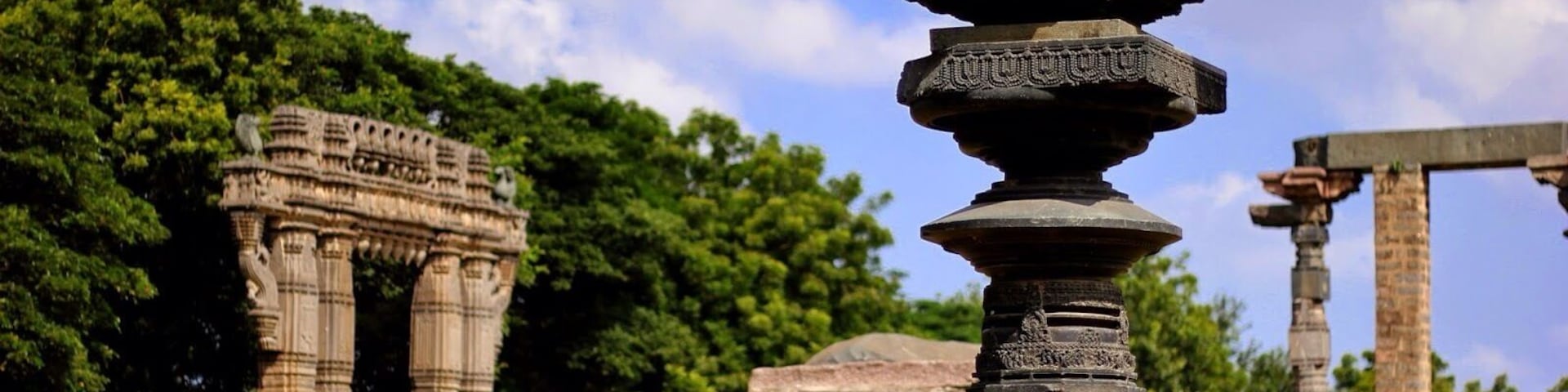 Warangal Fort appears to have existed since at least the 13th century CE. Although precise dating of its construction and subsequent enhancements are uncertain, historians and archaeologists generally accept that an earlier brick-walled structure was replaced with stone by Ganapati deva, who died in 1262, and that his successors – Rudramadevi and Prataparudra – added to its height and added gateways, square bastions and additional circular walls prior to the latter's death in 1323.