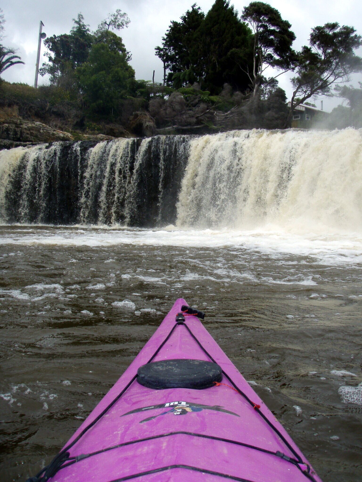 Kayaking around Bay of Islands.
