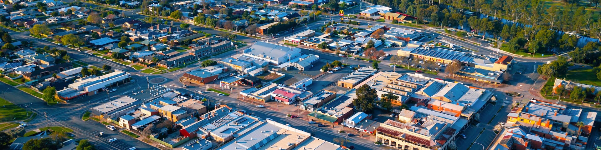 Deniliquin Aerial View CBD Riverina New South Wales NSW