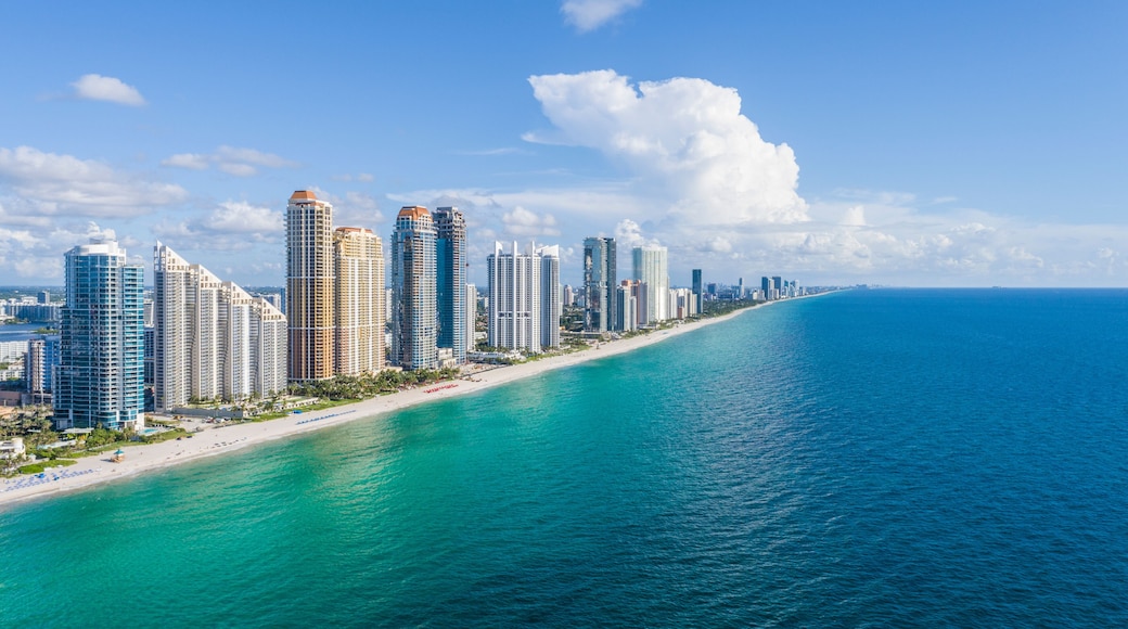 Aerial view of Sunny Isles Beach, Florida, United States.