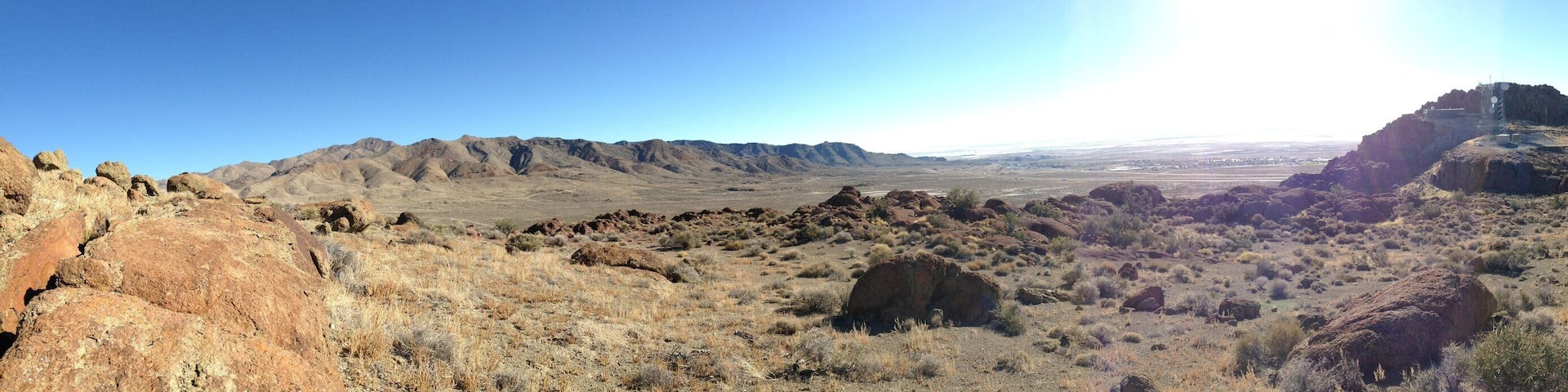 Caption---- Panorama view of The Wendover, NV Desert