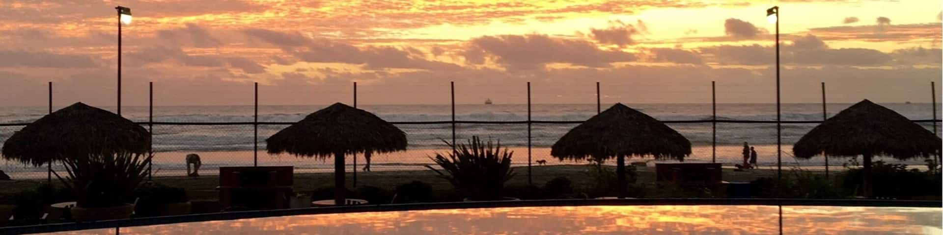 Brilliant sunset after a rainy day