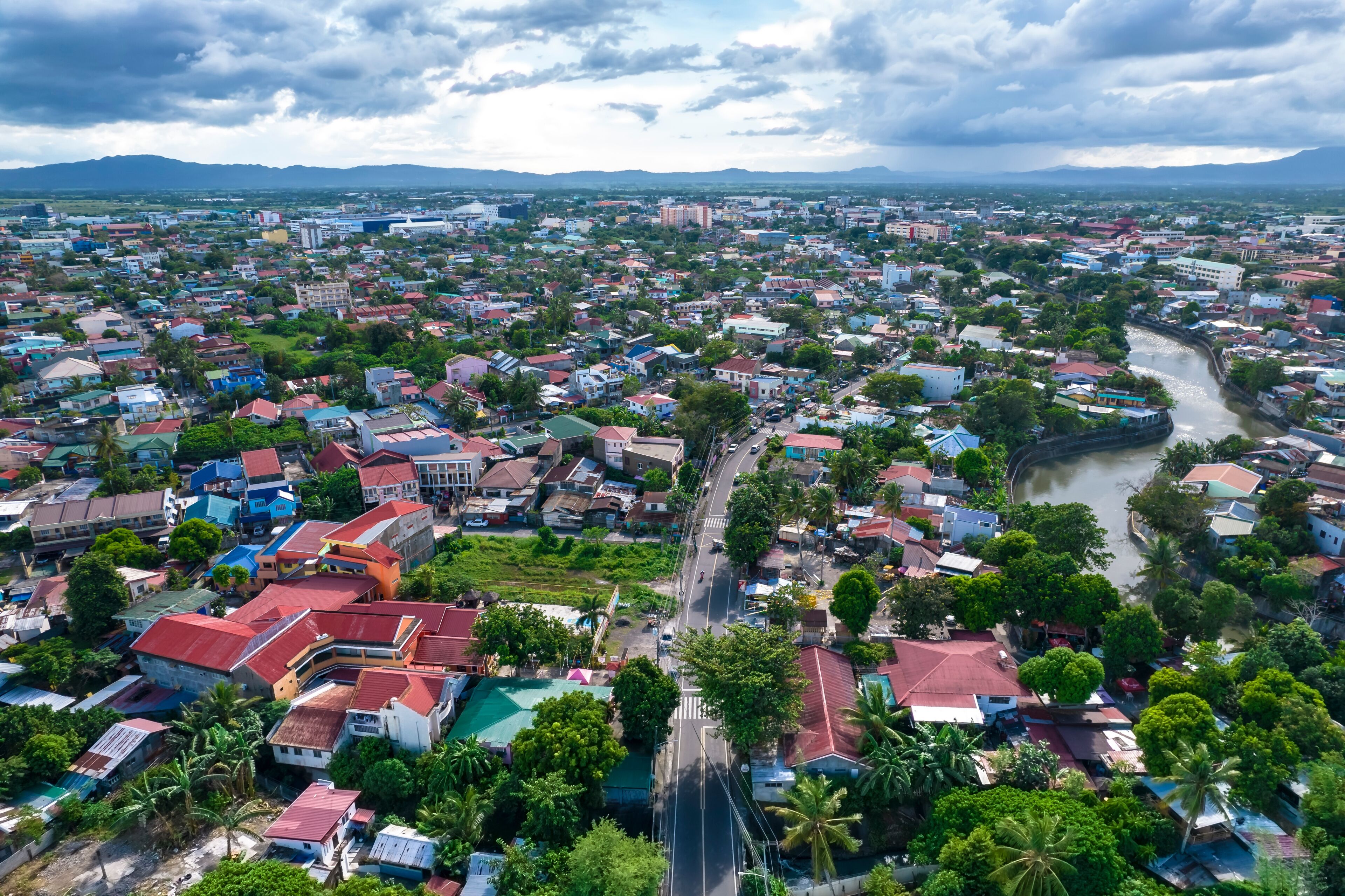 Naga, Camarines Sur, Philippines - Aerial of Naga City, one of the largest cities in the Bicol Region.