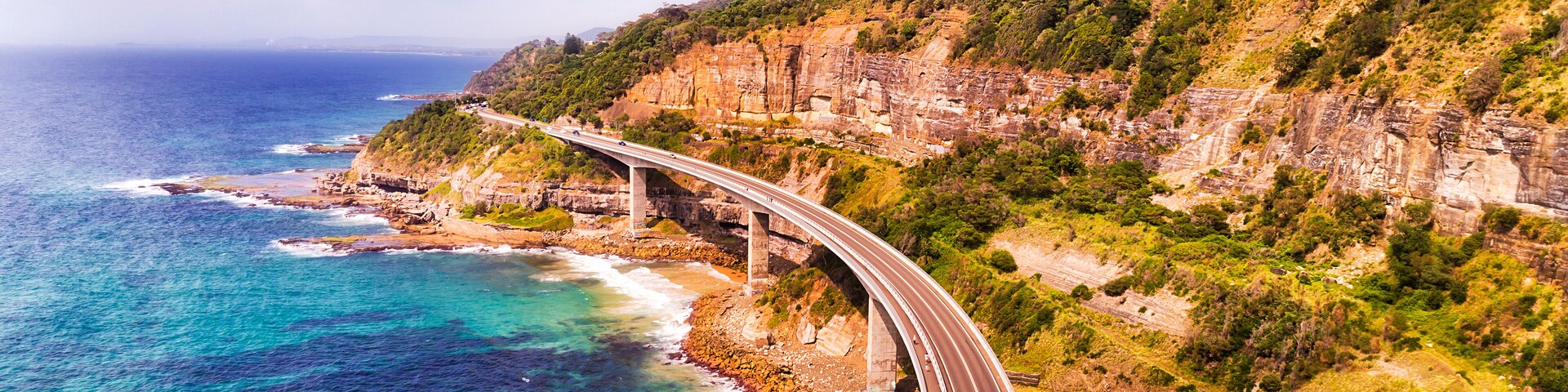 Unique Sea Cliff Bridge on the Grand Pacific drive , Shutterstock ID 1010726287, Purchase Order: -