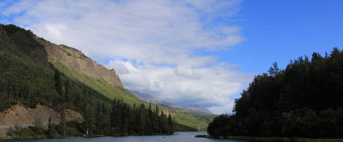 Crystal Clear Beautiful lake formed by runoff