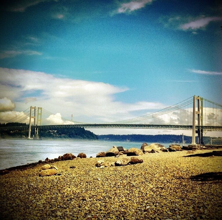View of Narrows Bridge from the beach