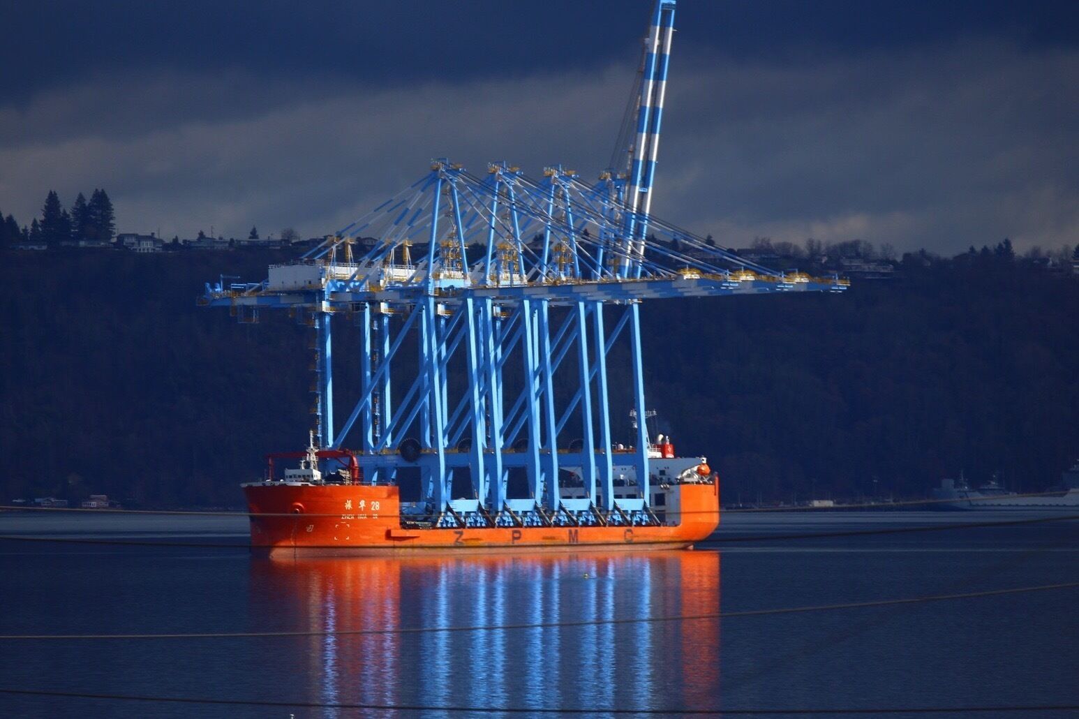 Massive new cranes for the ever busy Port of Tacoma 