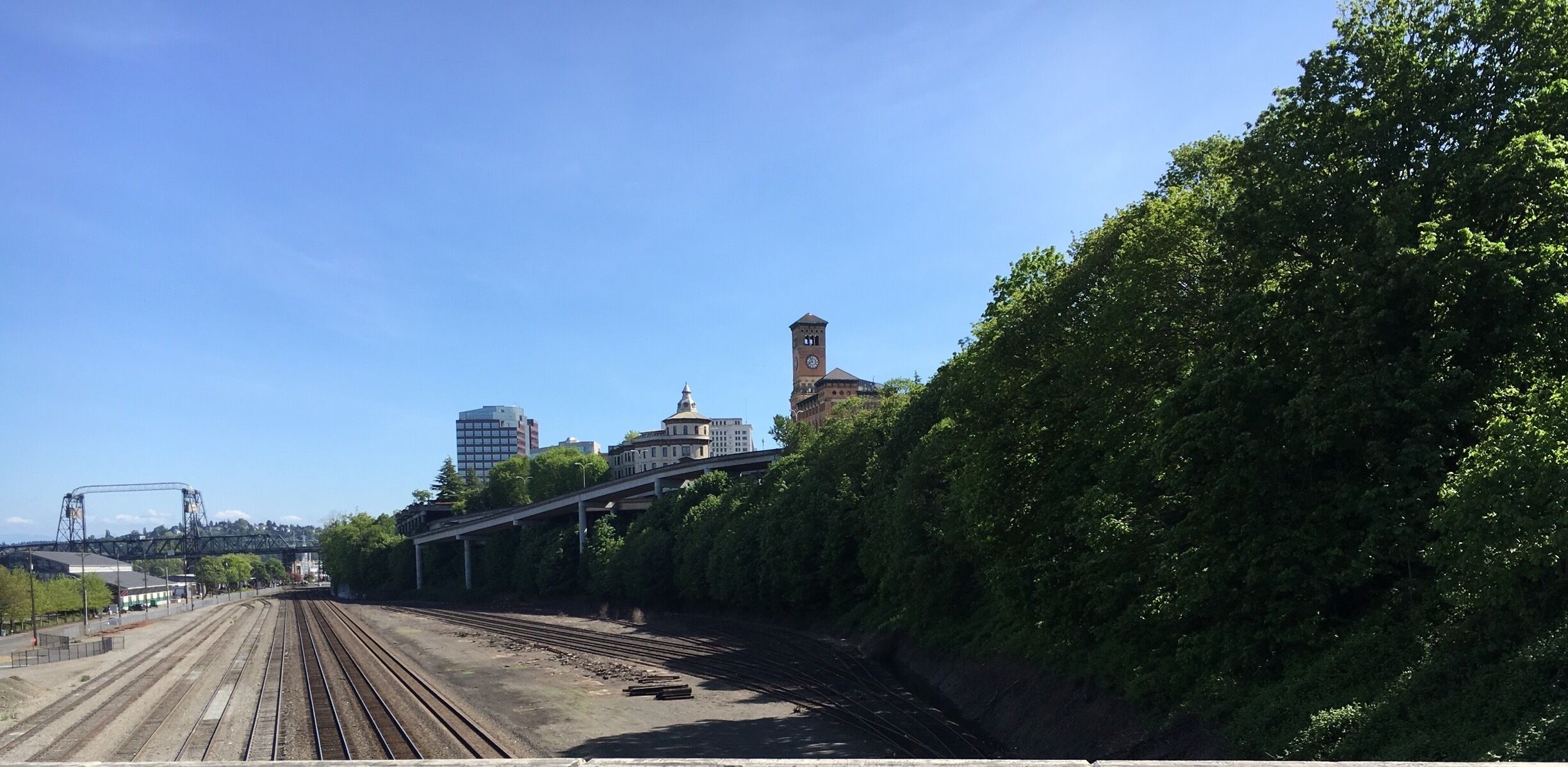 The lower side of downtown Tacoma, where all the functions that support the economy take place.