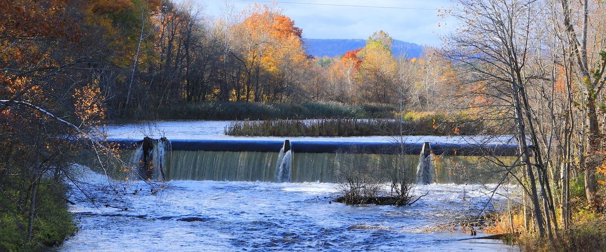 Mill dam in Westfield, Massachusetts