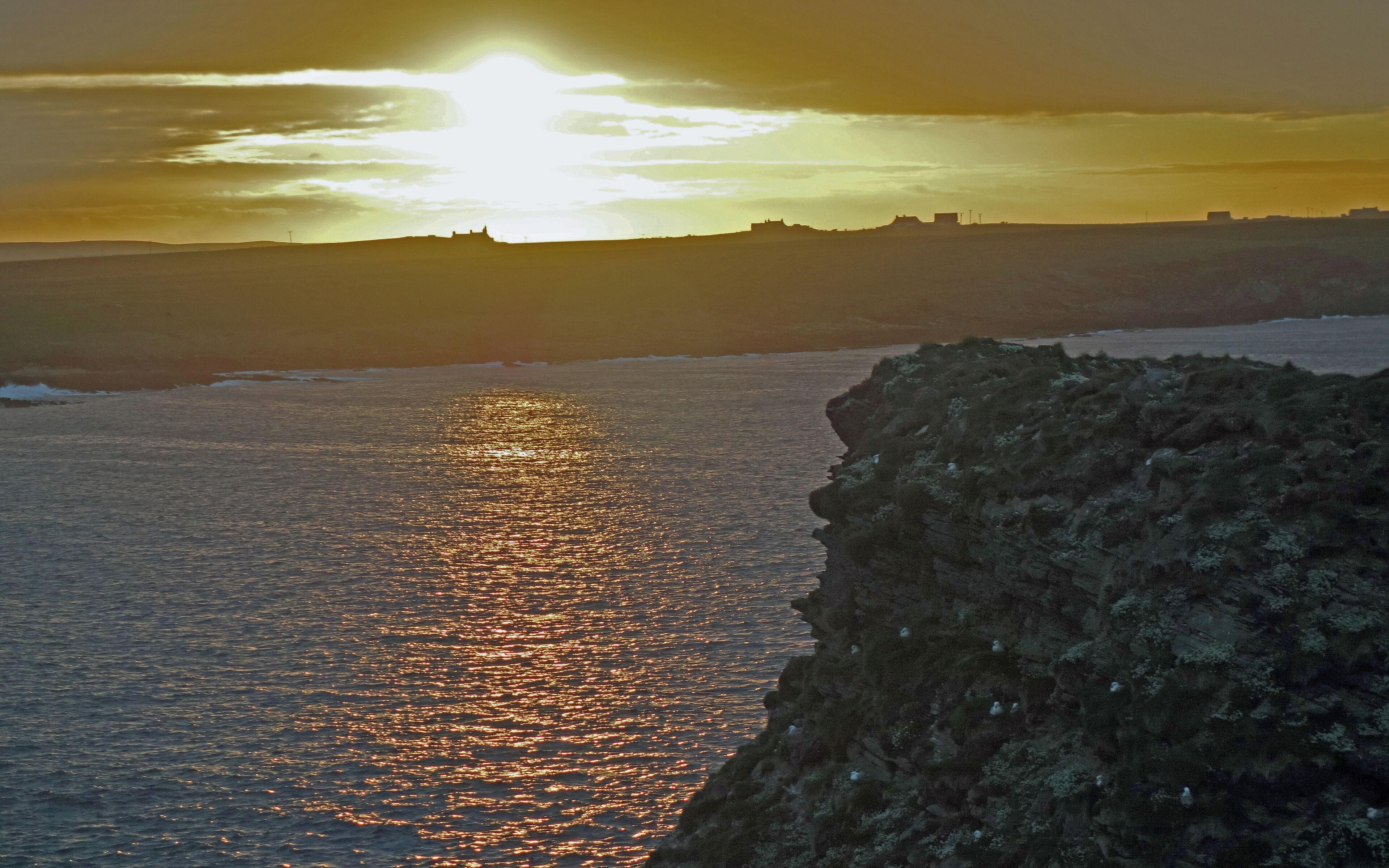 Sunset at Castle o' Burrian on Westray