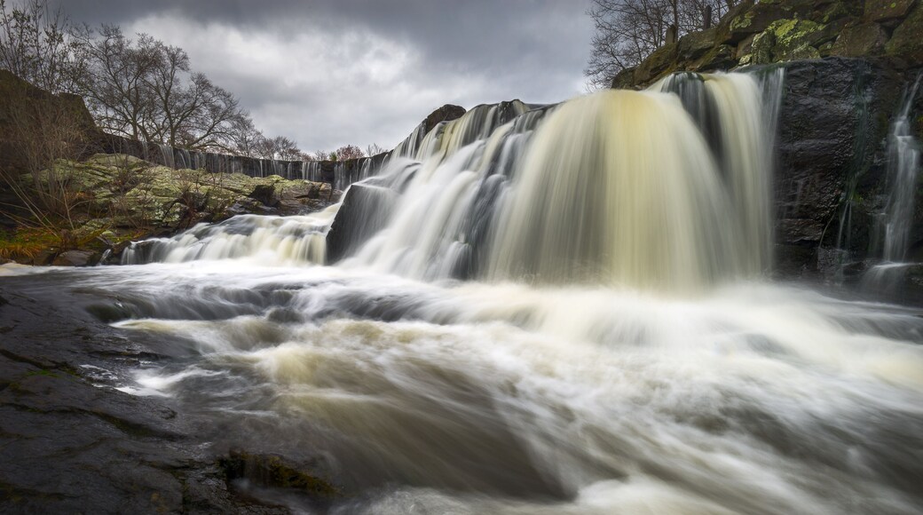 Image of Southford Falls at Southford falls State Park in Southbury, Connecticut, USA., taken after tow days of rain.