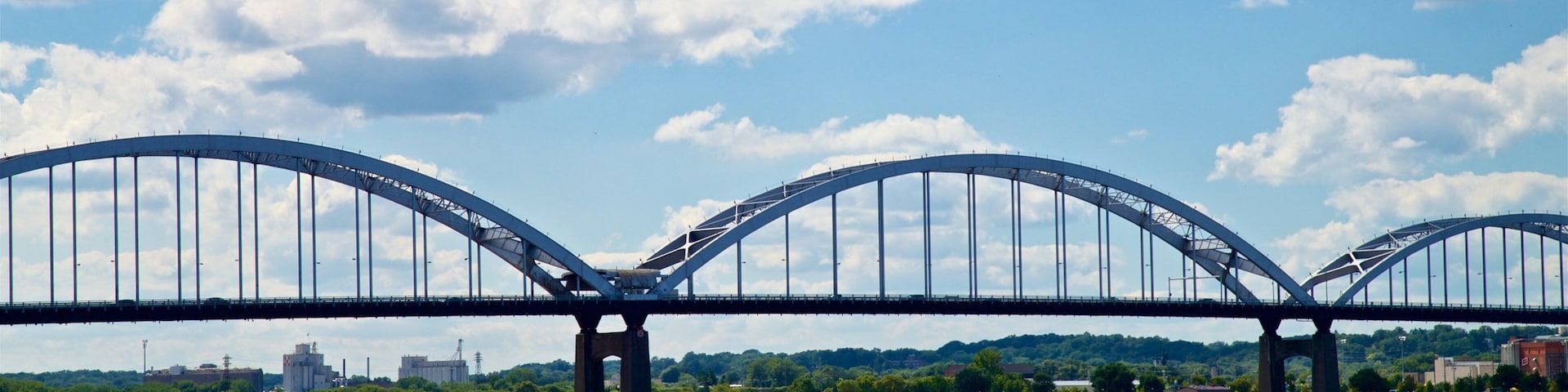 Davenport showing a bridge and a river or creek