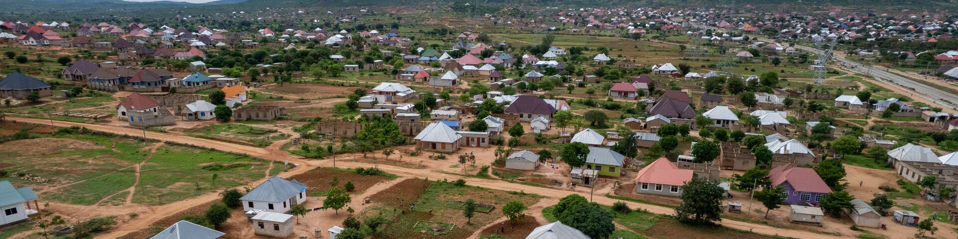 Aerial View of Dodoma the Capital City of Tanzania in East Africa