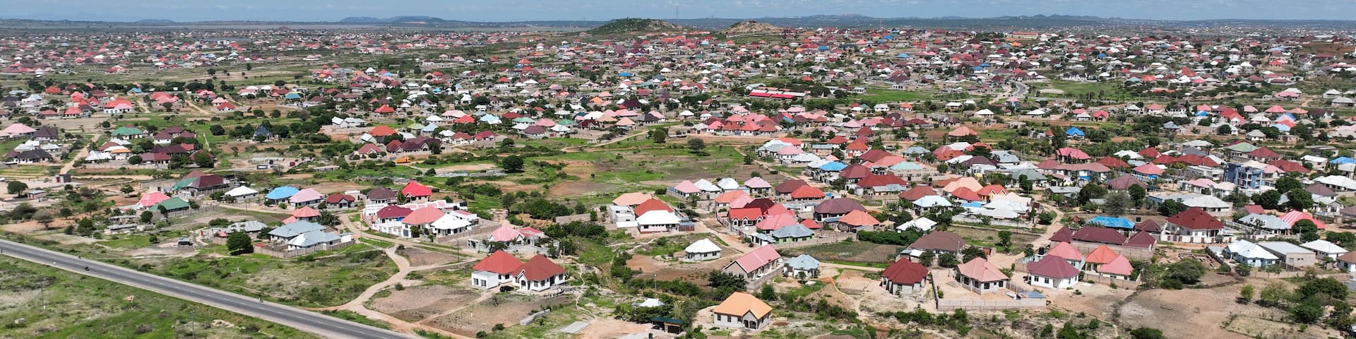 Aerial View of Dodoma the Capital City of Tanzania in East Africa