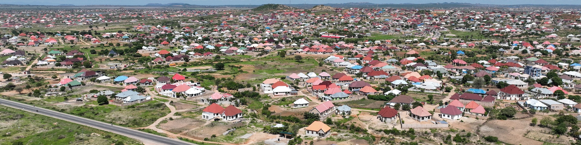 Aerial View of Dodoma the Capital City of Tanzania in East Africa