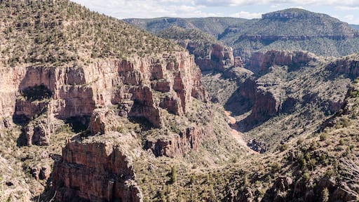 The Becker Butte and the salt river, near Whiteriver Arizona, on a summer afternoon.