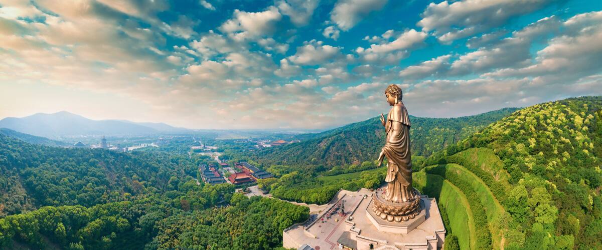 Lingshan Giant Buddha Tourism Scenic Area, Wuxi City, Jiangsu Province, China