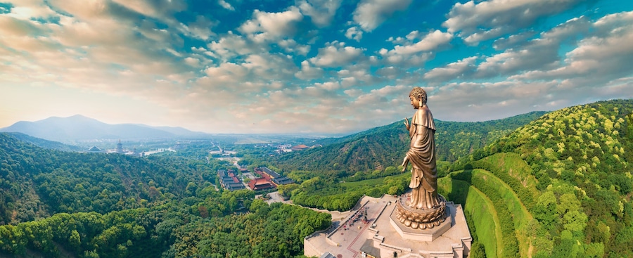 Lingshan Giant Buddha Tourism Scenic Area, Wuxi City, Jiangsu Province, China