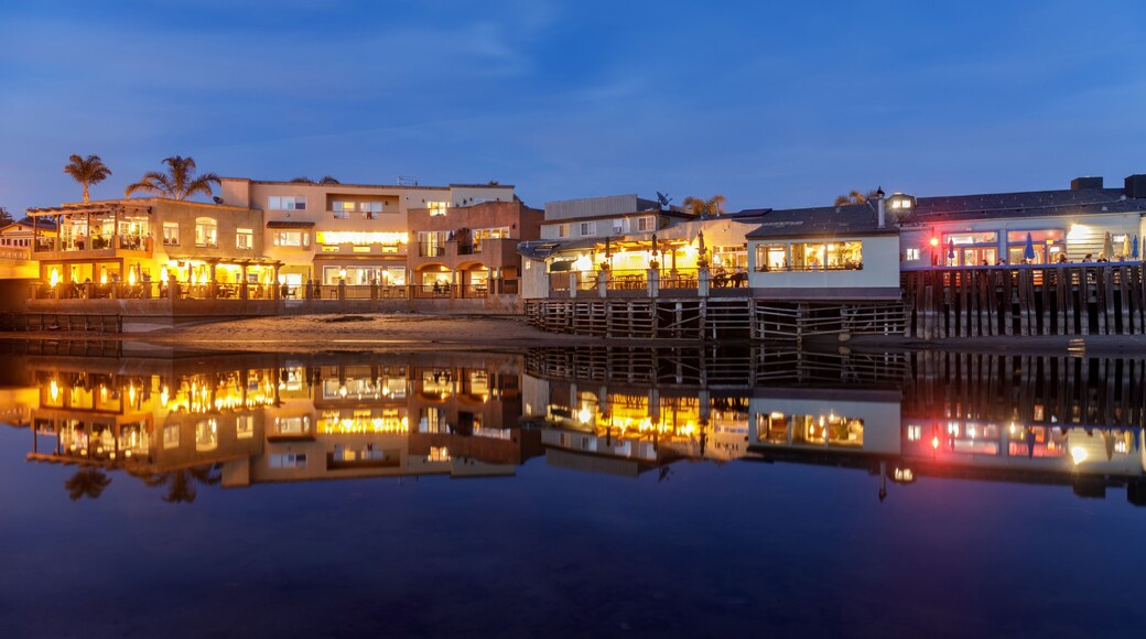 Capitola Village Restaurants Panorama. Capitola, Santa Cruz County, California, USA.