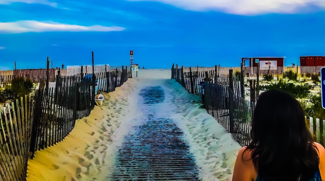 Entering the beach at Cape May